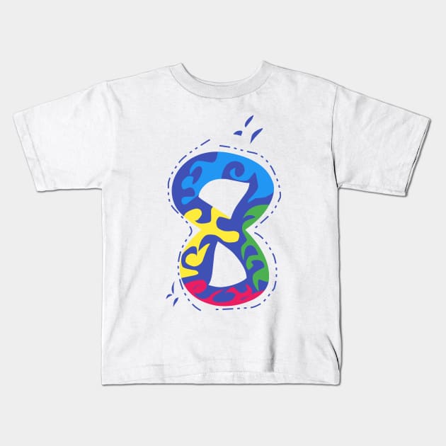 Number 8 Kids T-Shirt by Fadmel